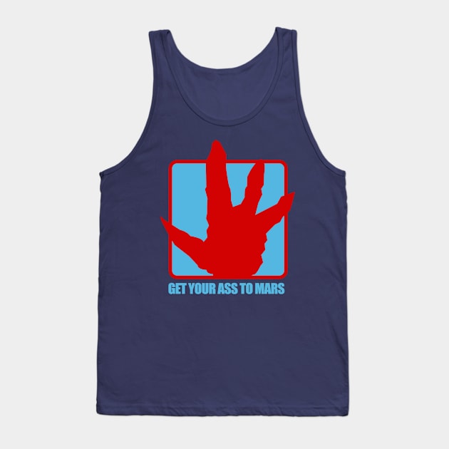 Get Your Ass to Mars Tank Top by Meta Cortex